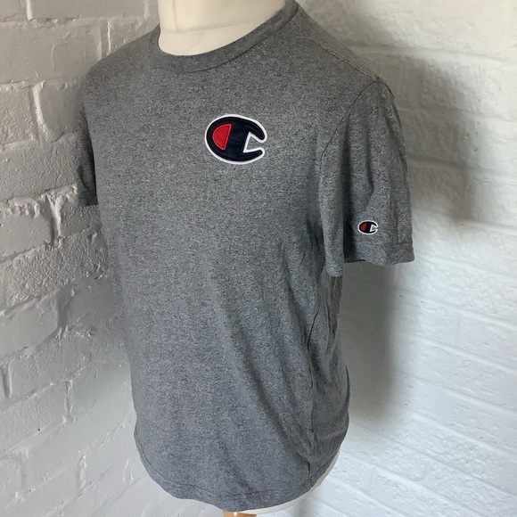 Champion Crew Neck T Shirt - Size M - Grey Fleck - Cotton - P2P 20” - Picture 3 of 7